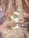Garden gnome holding deer bisque-ready to paint