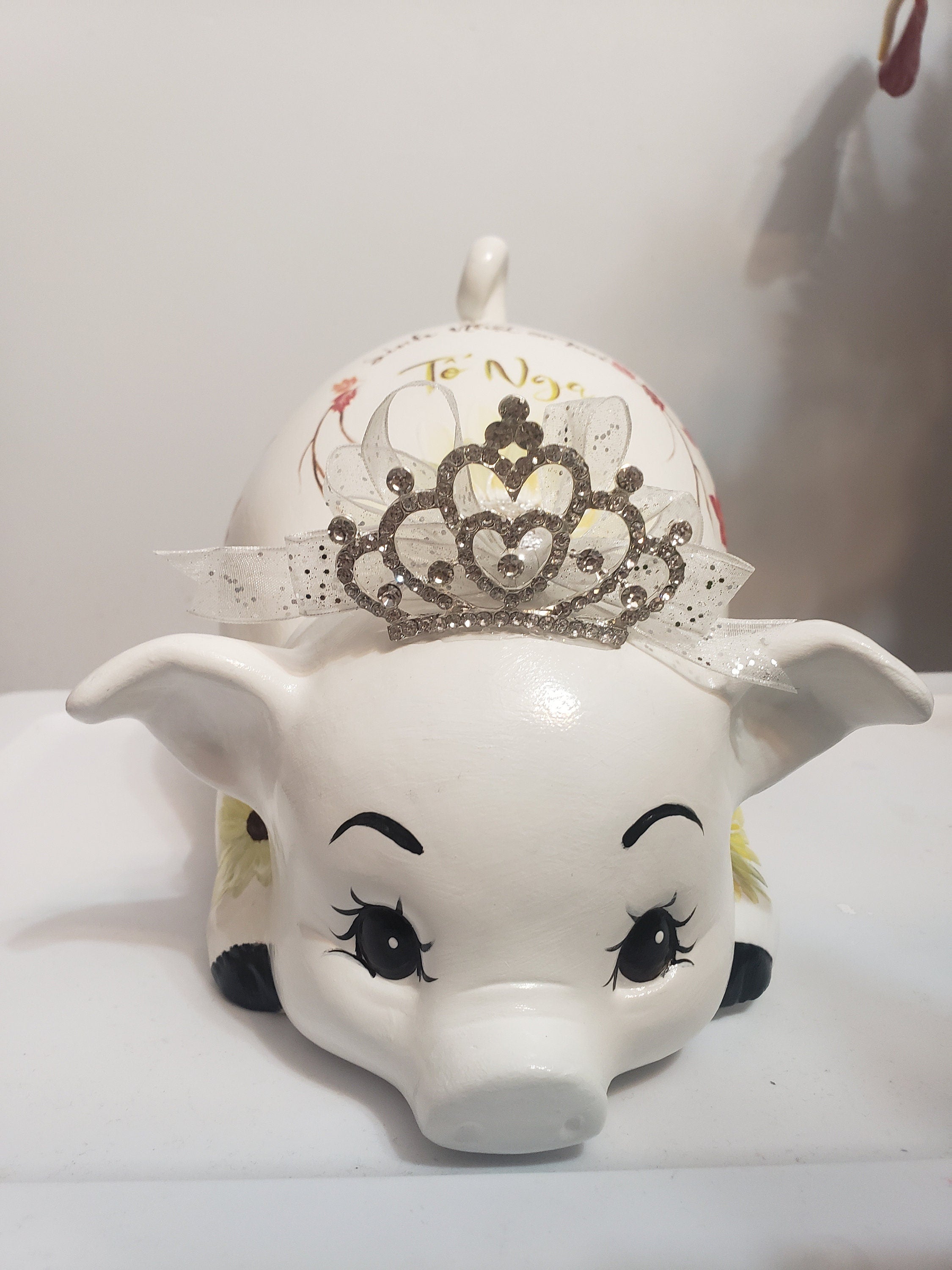 Large custom piggy bank/piggy bank/Ceramic piggy bank/baby gift/baby shower gift