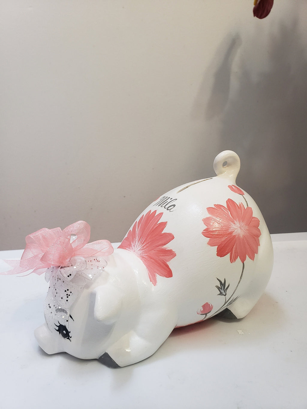 Piggy bank/personalized piggy bank/custom piggy bank/girls piggy bank/ceramic piggy bank/baby gift/baby shower gift/birthday gift