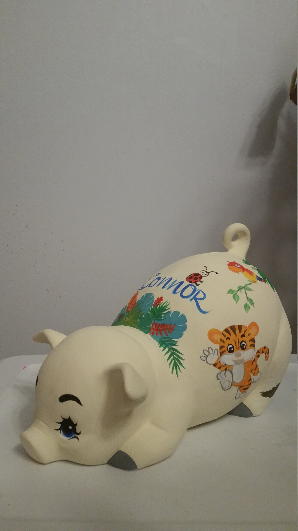 Piggy bank/personalized piggy bank/custom piggy bank/girls piggy bank/ceramic piggy bank/baby gift/baby shower gift/birthday gift