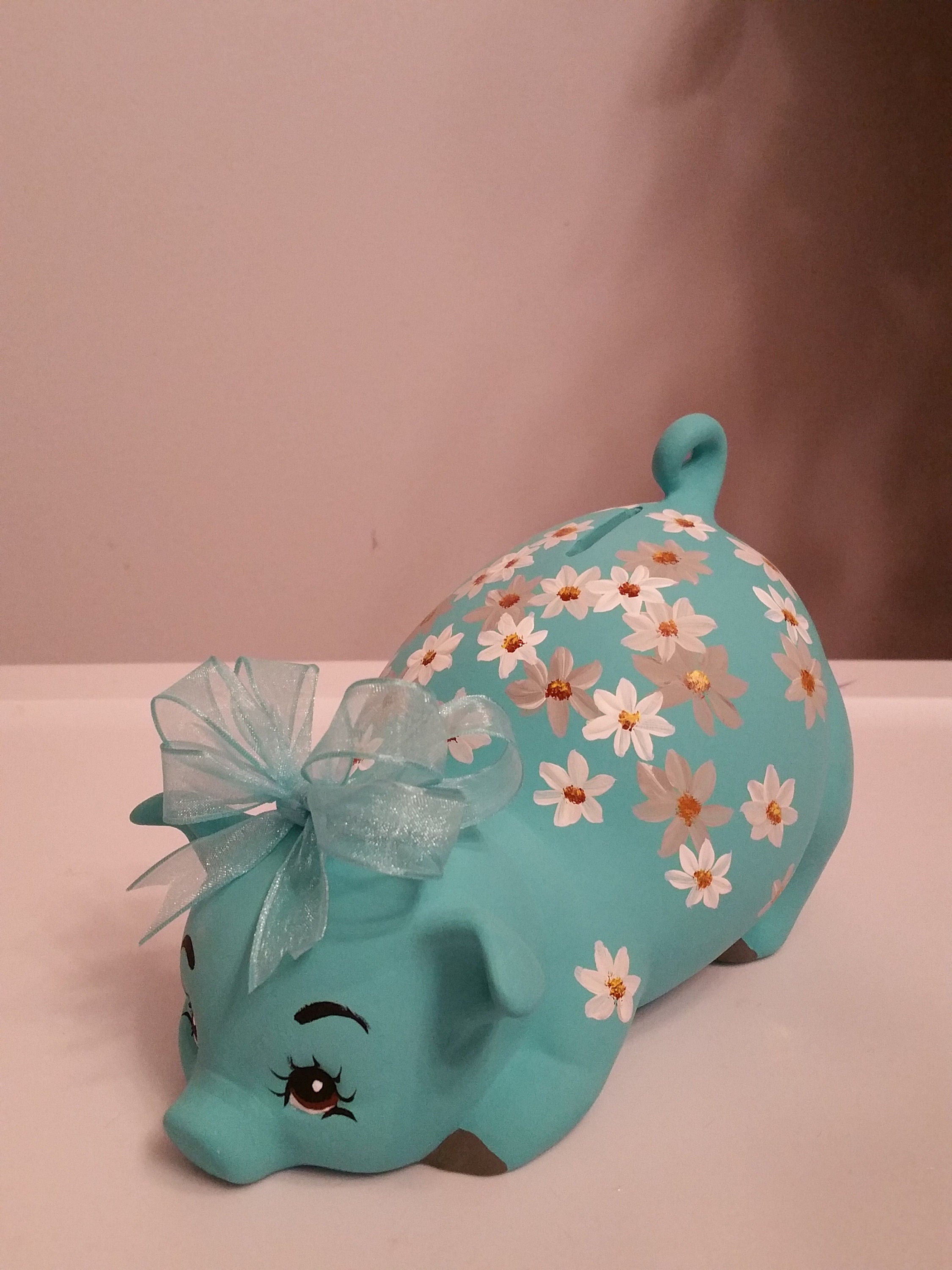 Piggy bank/personalized piggy bank/custom piggy bank/girls piggy bank/ceramic piggy bank/baby gift/baby shower gift/birthday gift