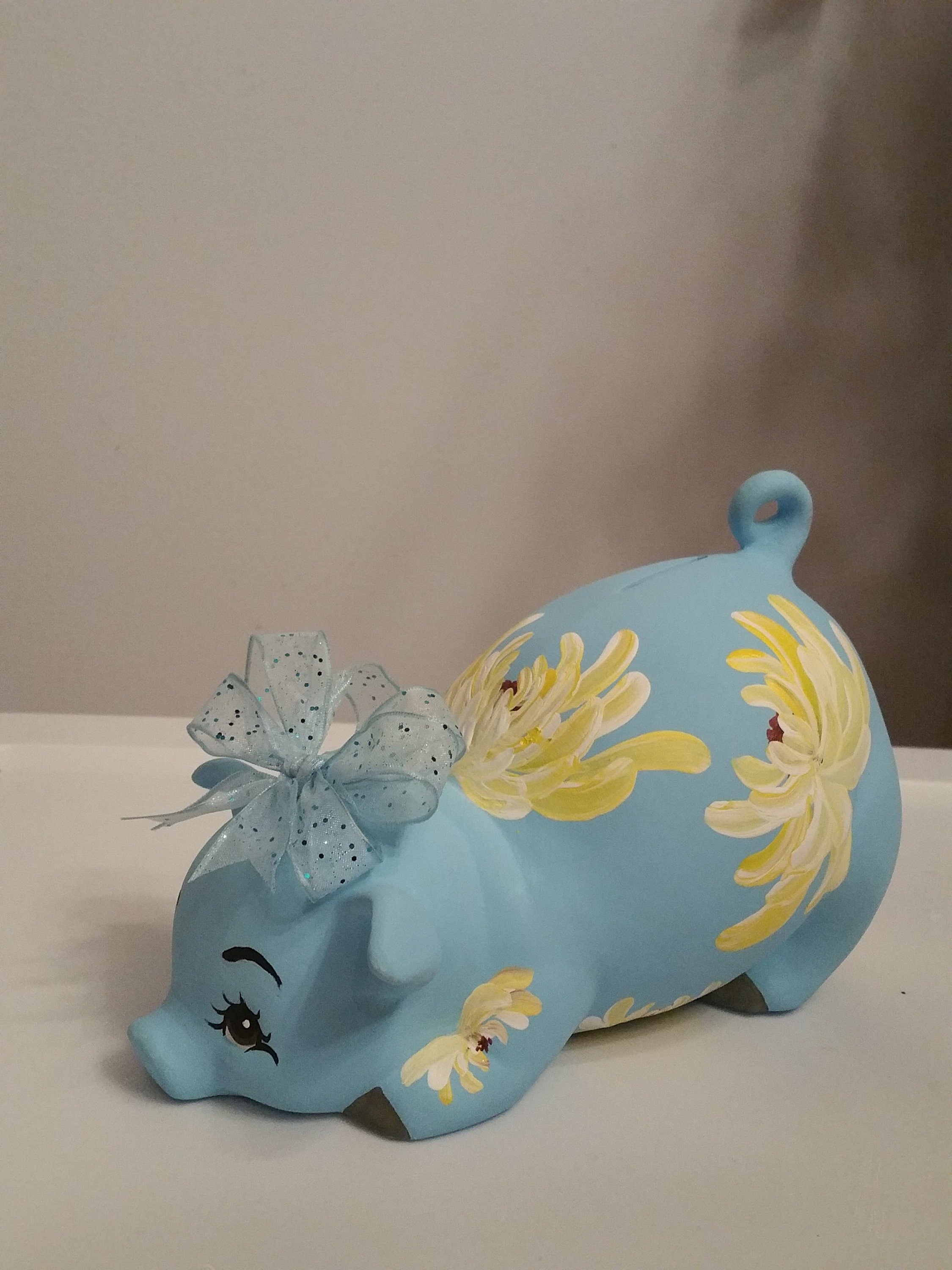 Piggy bank/personalized piggy bank/custom piggy bank/girls piggy bank/ceramic piggy bank/baby gift/baby shower gift/birthday gift