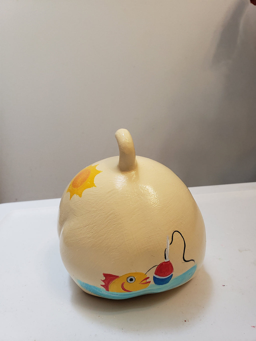 Fishing theme piggy bank