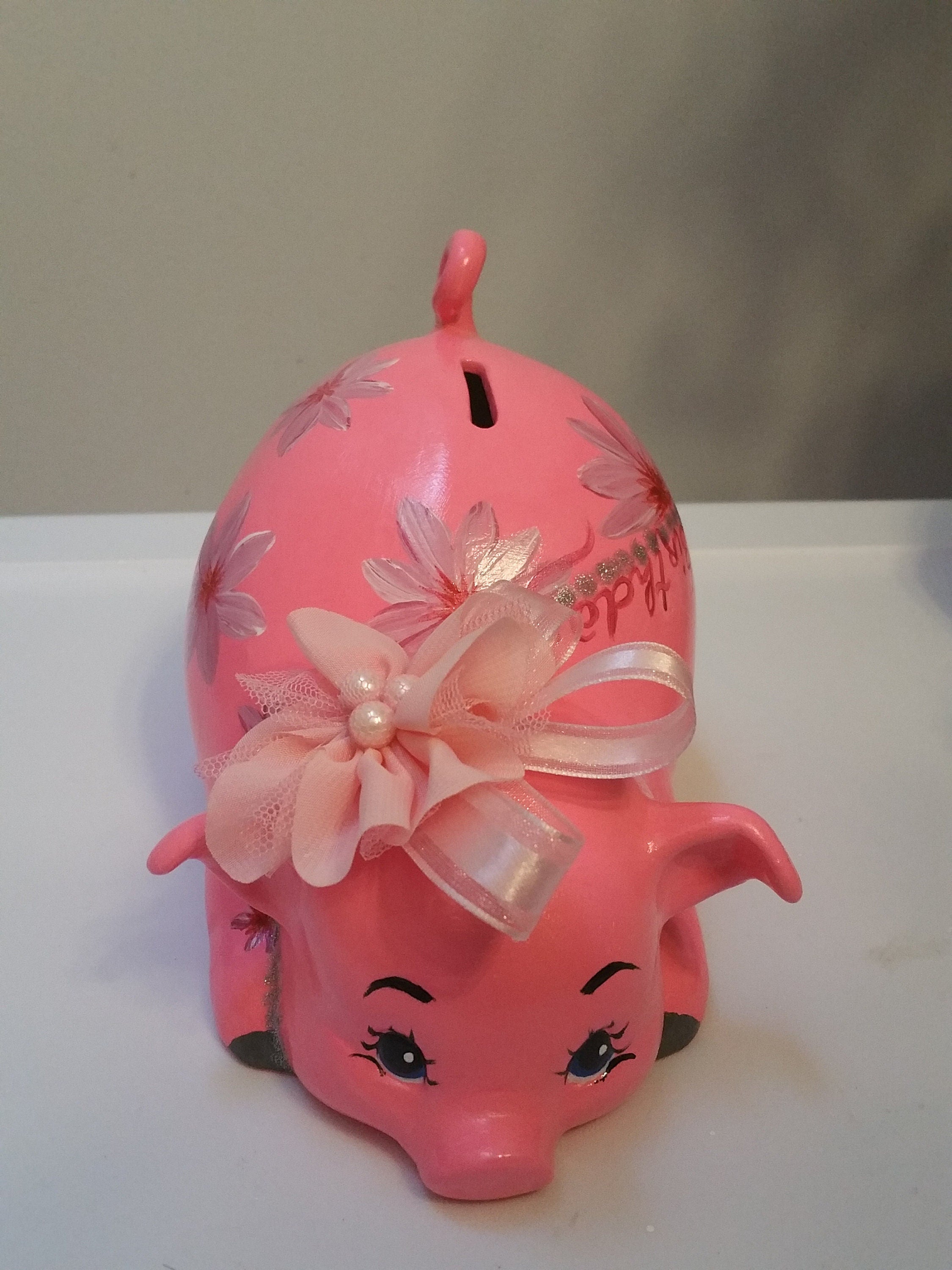 Piggy bank/girls piggy bank/personalized piggy bank/custom piggy bank/baby gift/baby shower gift/birthday gift
