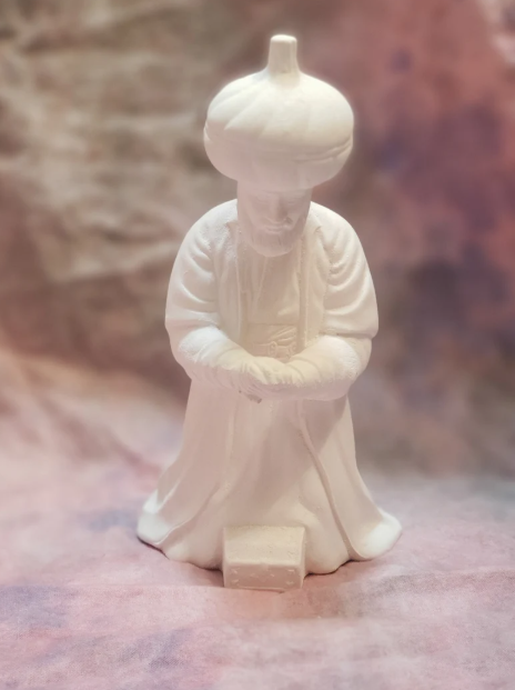 Nativity set: Bisque Duncan kneeling wiseman with turban only