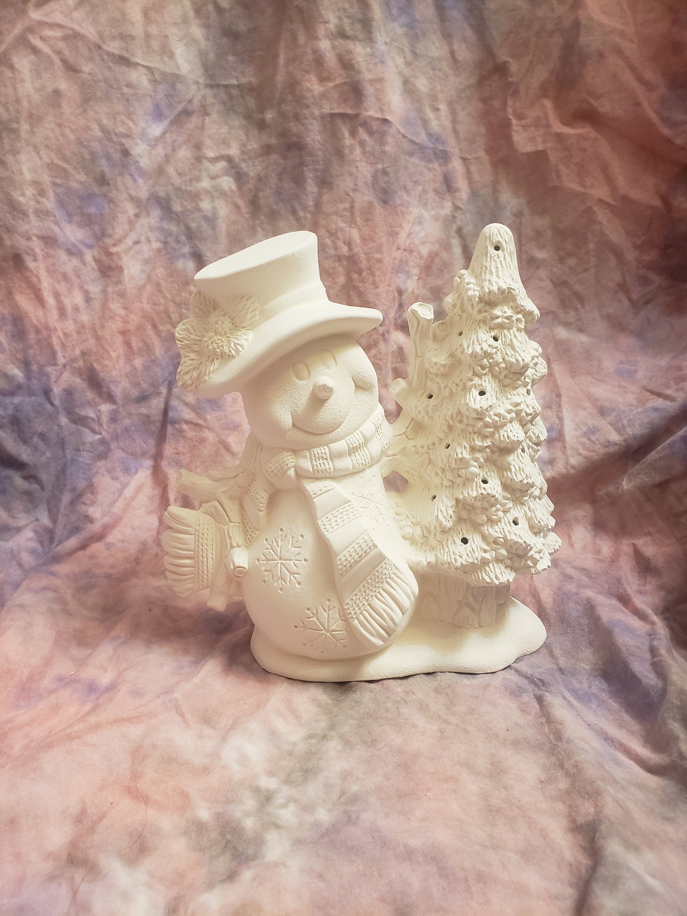 Paint your own snowman with christmas tree