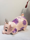 Personalized piggy bank/piggy bank/baby bank/ceramics bank/hand-painted piggy bank/baby gift/baby shower gift
