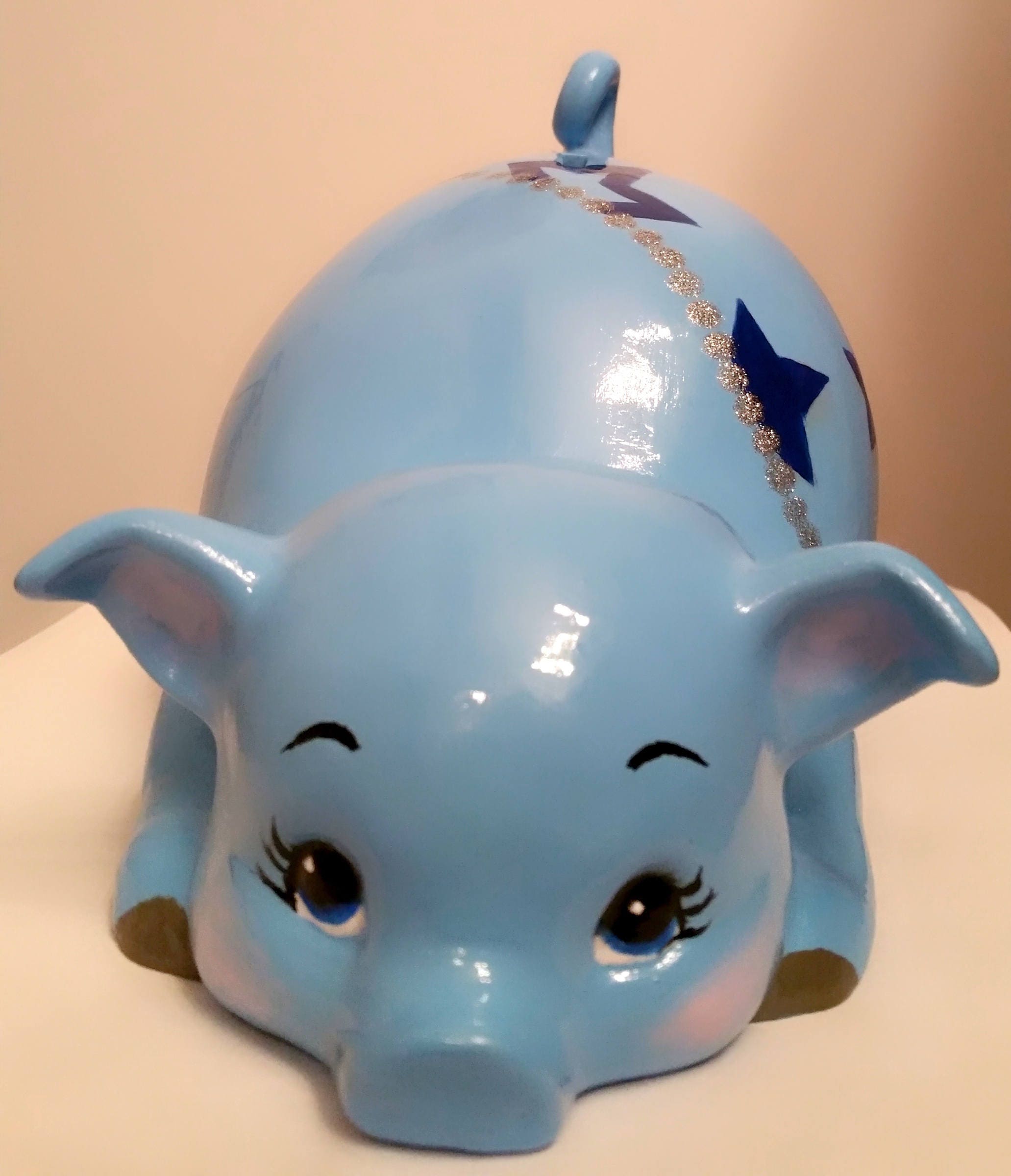 Boys/girls piggy bank, blue stars bank, baby piggy bank, personalized piggy bank, ceramics piggy bank, baby gift, baby shower gift