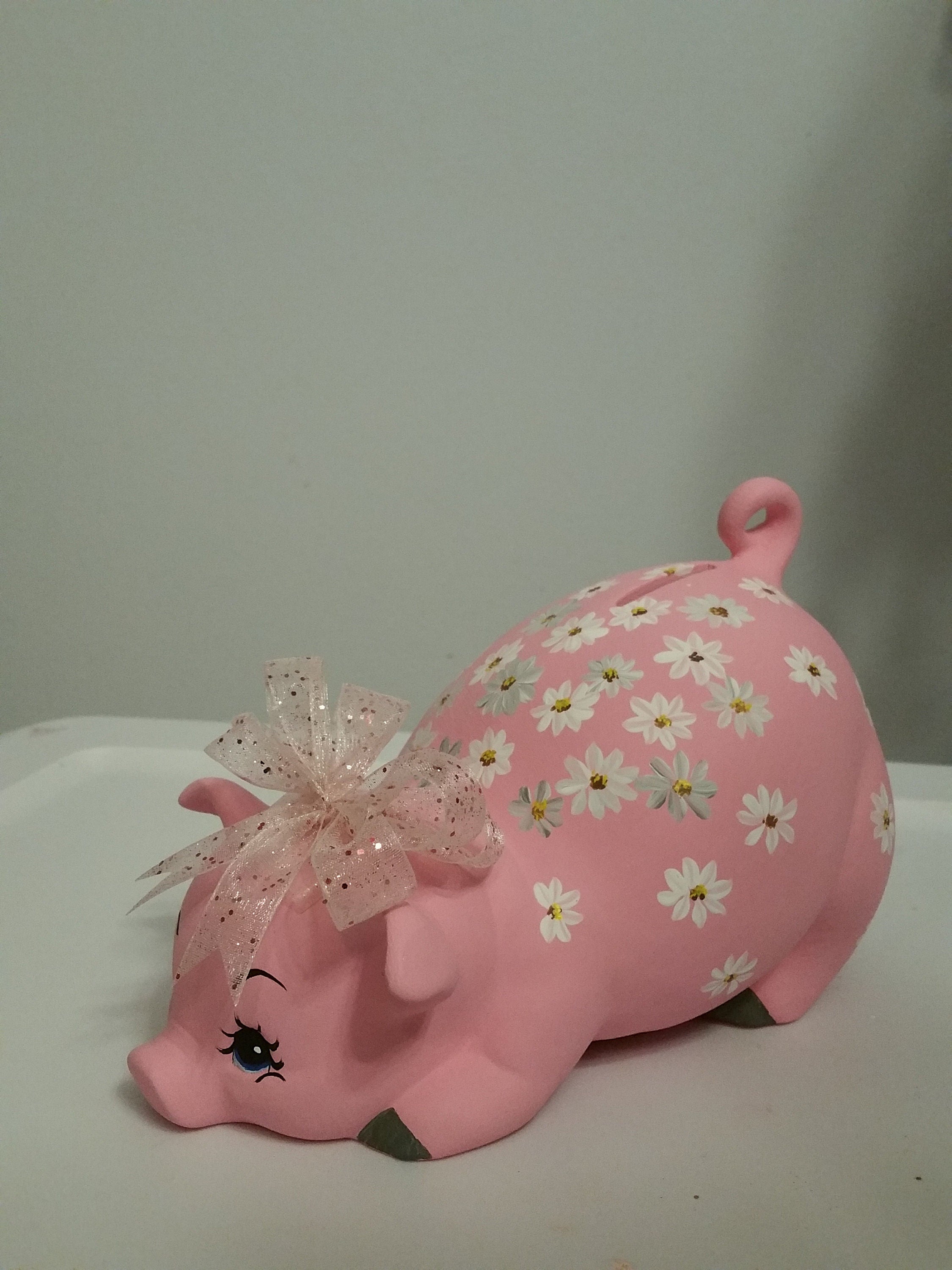 Piggy bank/personalized piggy bank/custom piggy bank/girls piggy bank/ceramic piggy bank/baby gift/baby shower gift/birthday gift