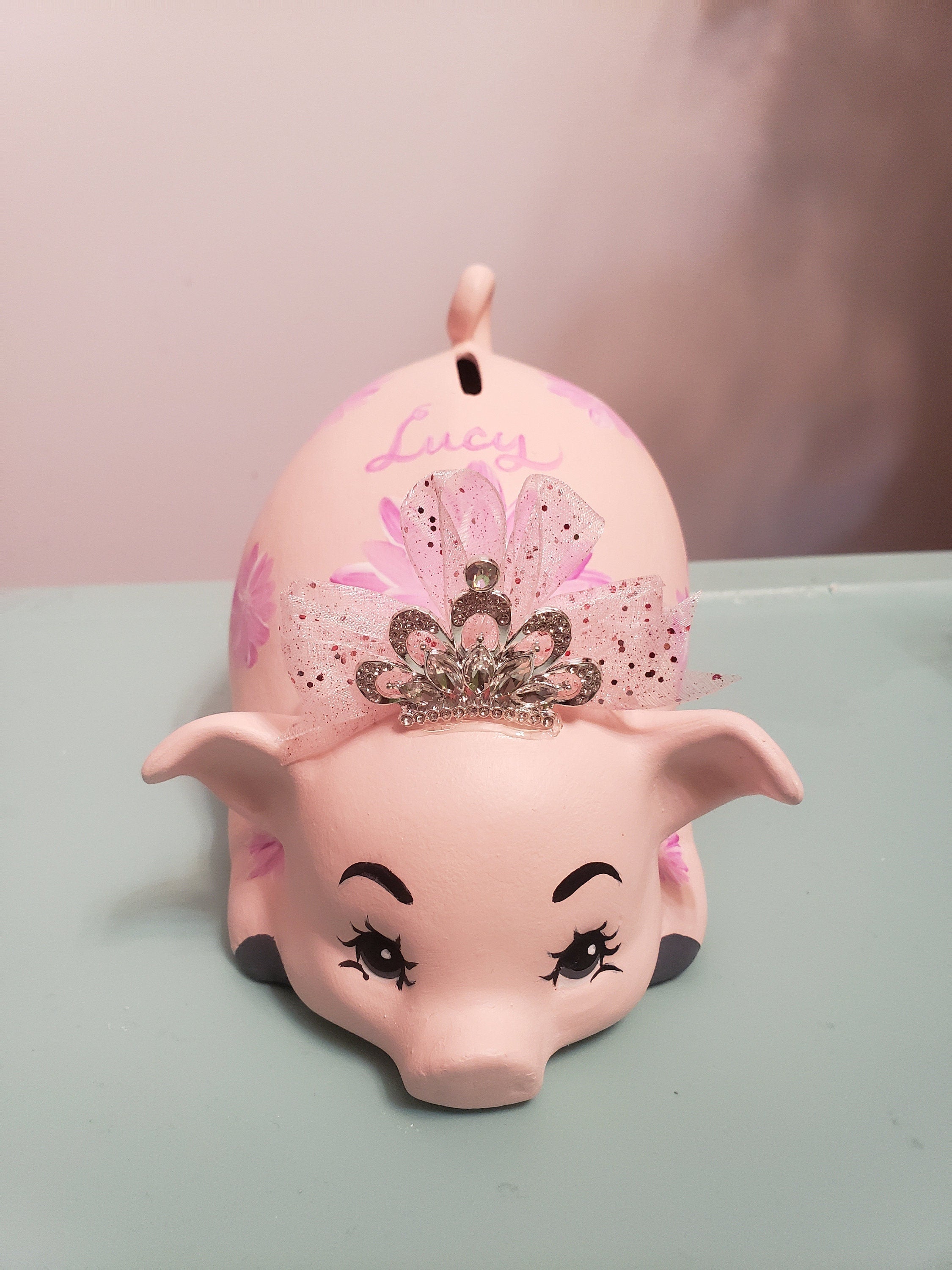 Piggy bank/Personalized piggy bank/girls piggy bank/baby bank/Ceramic piggy bank/Baby gift/Baby shower gift