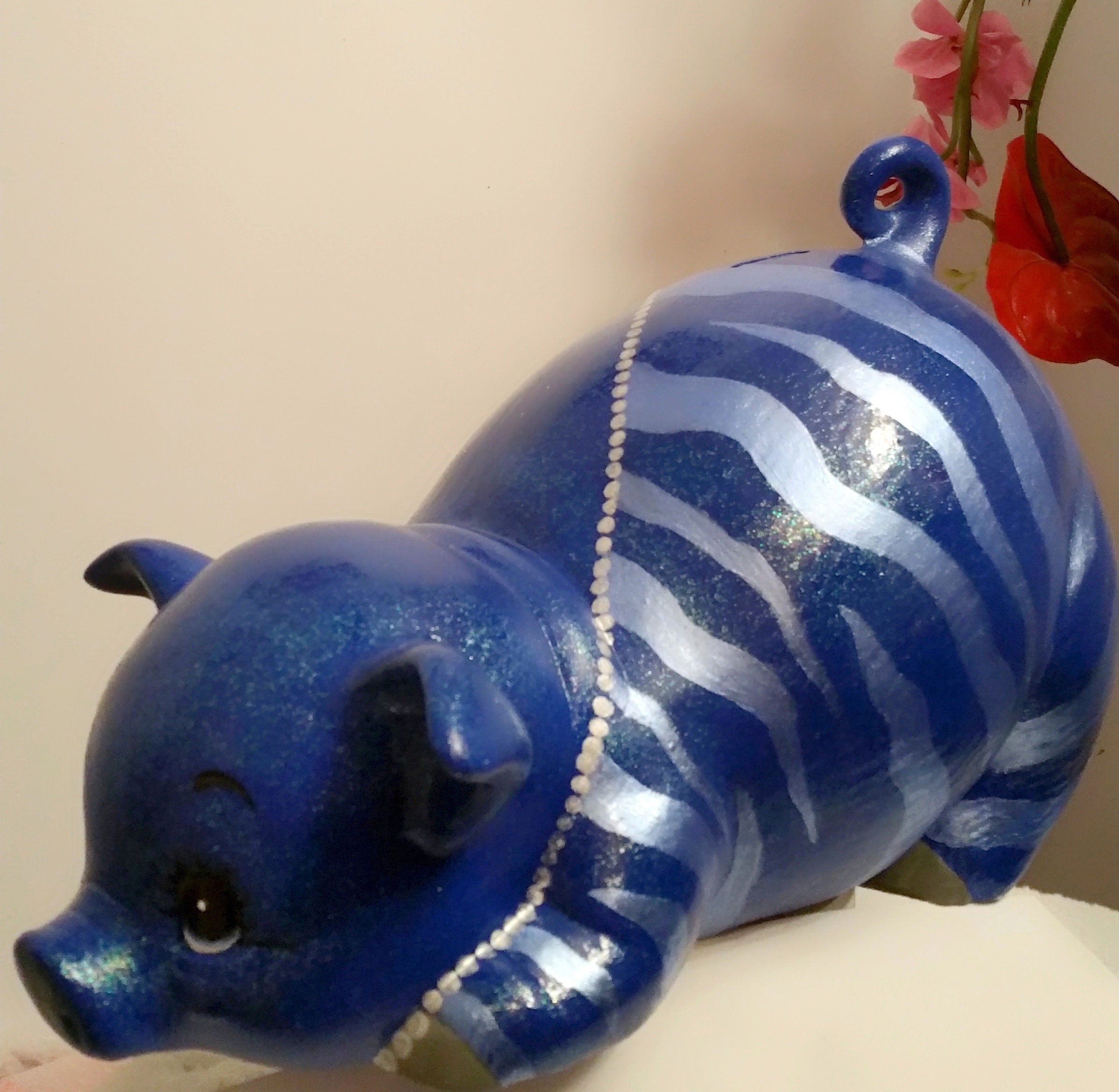 Personalized piggy bank, boys piggy bank, blue piggy bank