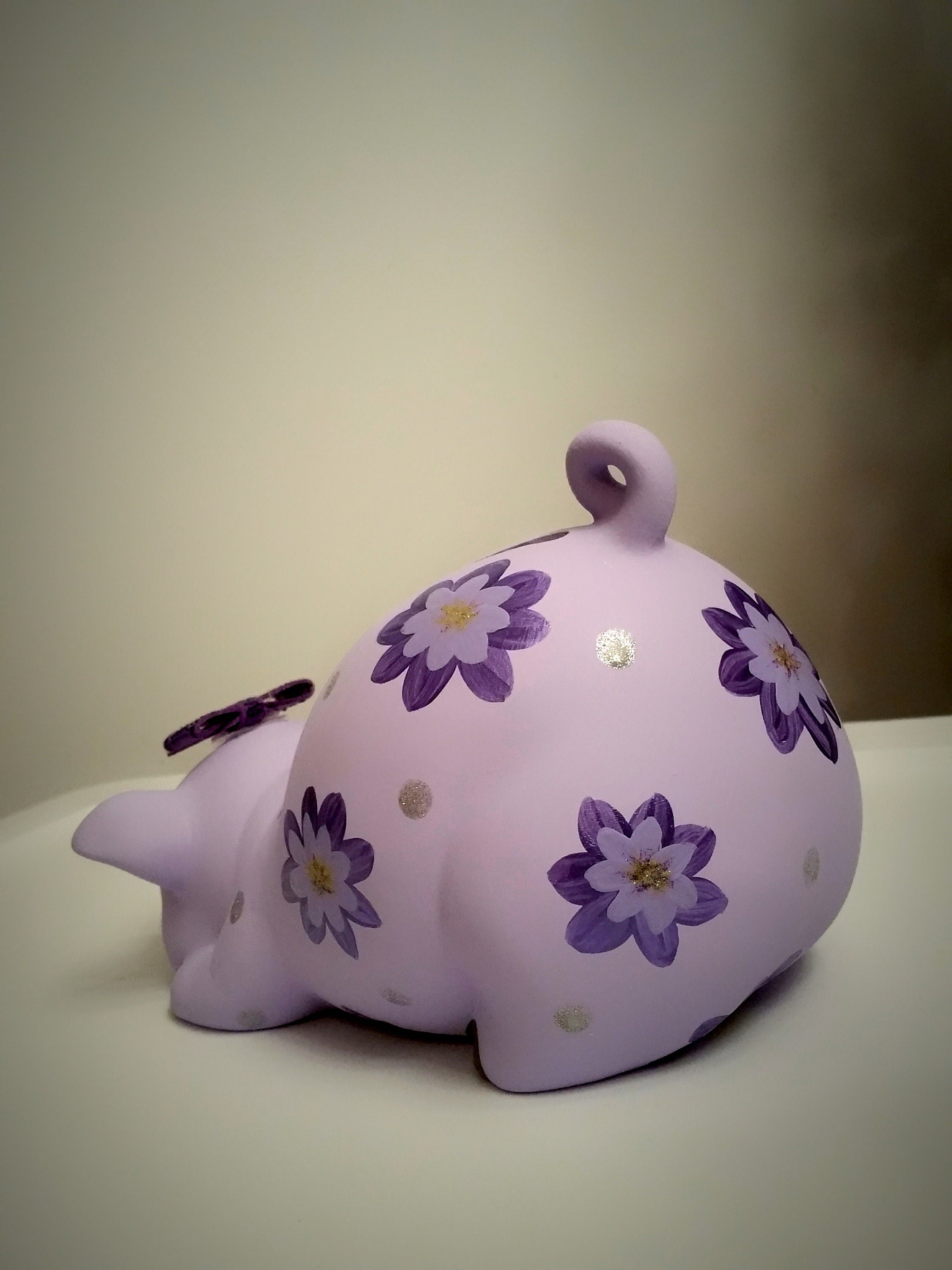 Personalized piggy bank/girls piggy bank/purple piggy bank/baby gift/baby shower gift