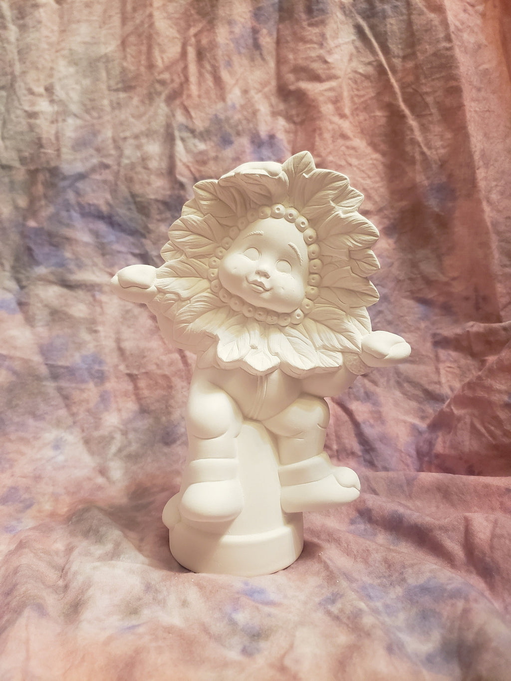 Poinsettia Sweet Tot on Flower Pot - paint your own ceramic bisque