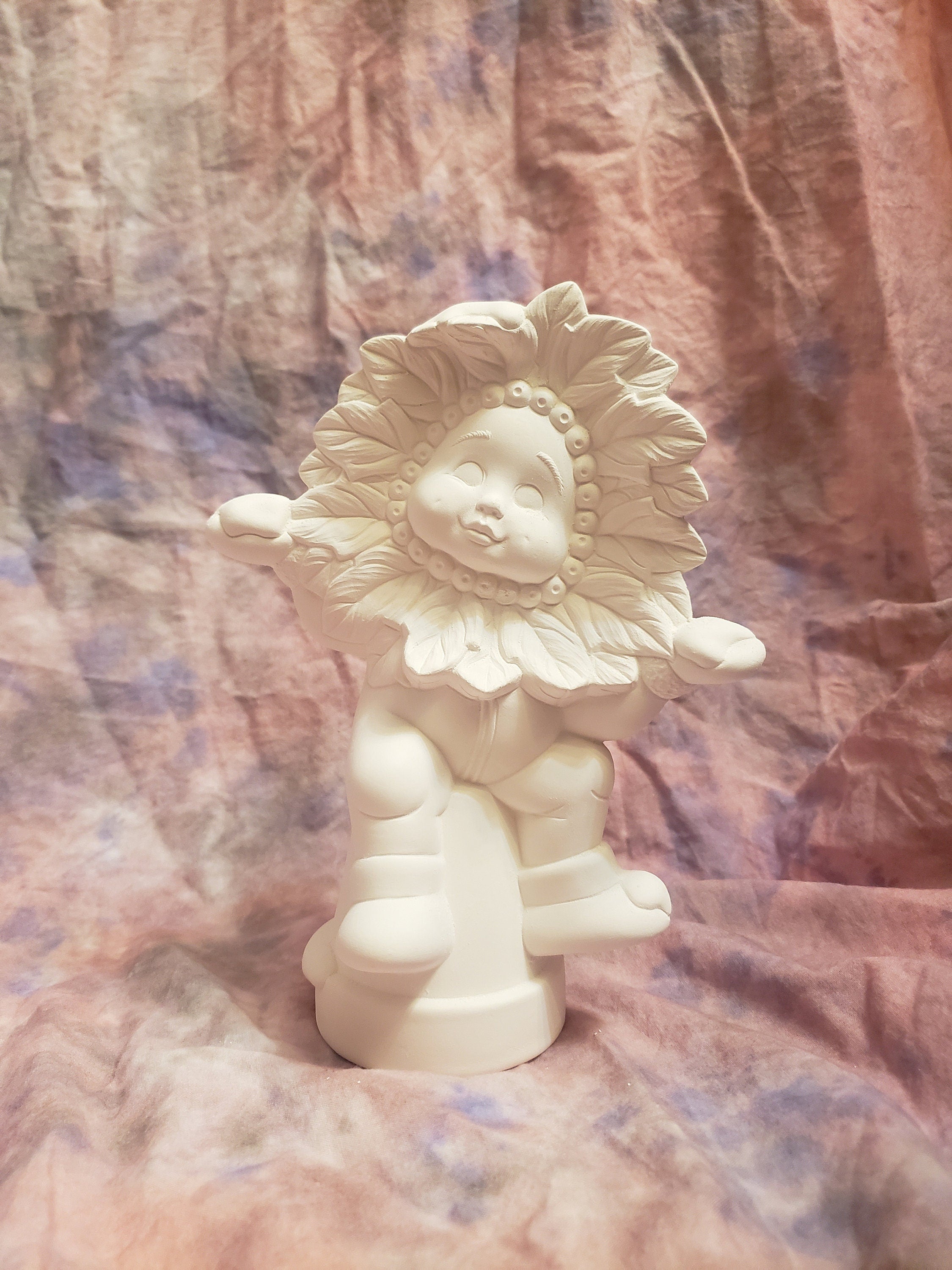 Poinsettia Sweet Tot on Flower Pot - paint your own ceramic bisque