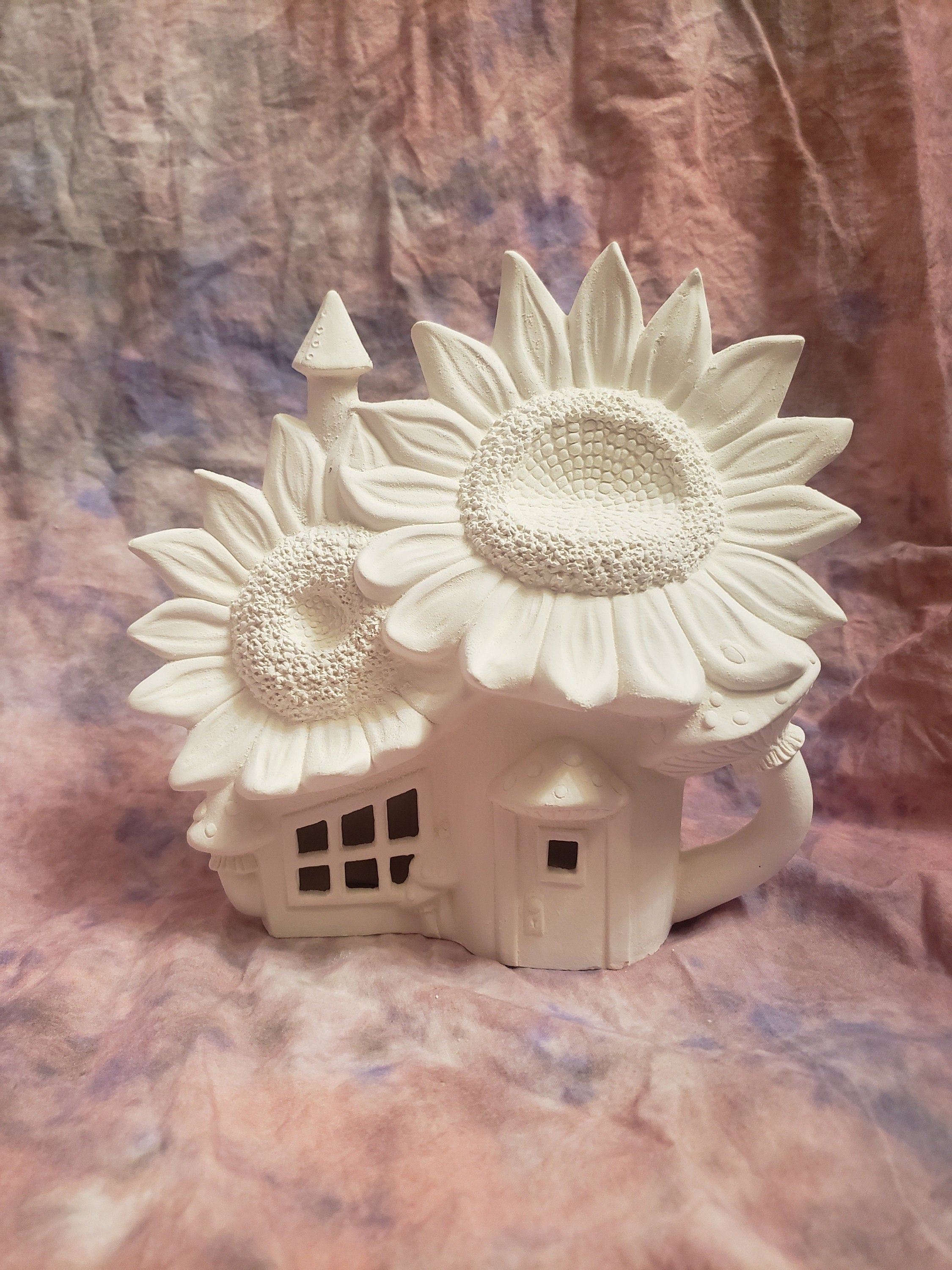 Sunflower fairy house - Paint Your Own Ceramic