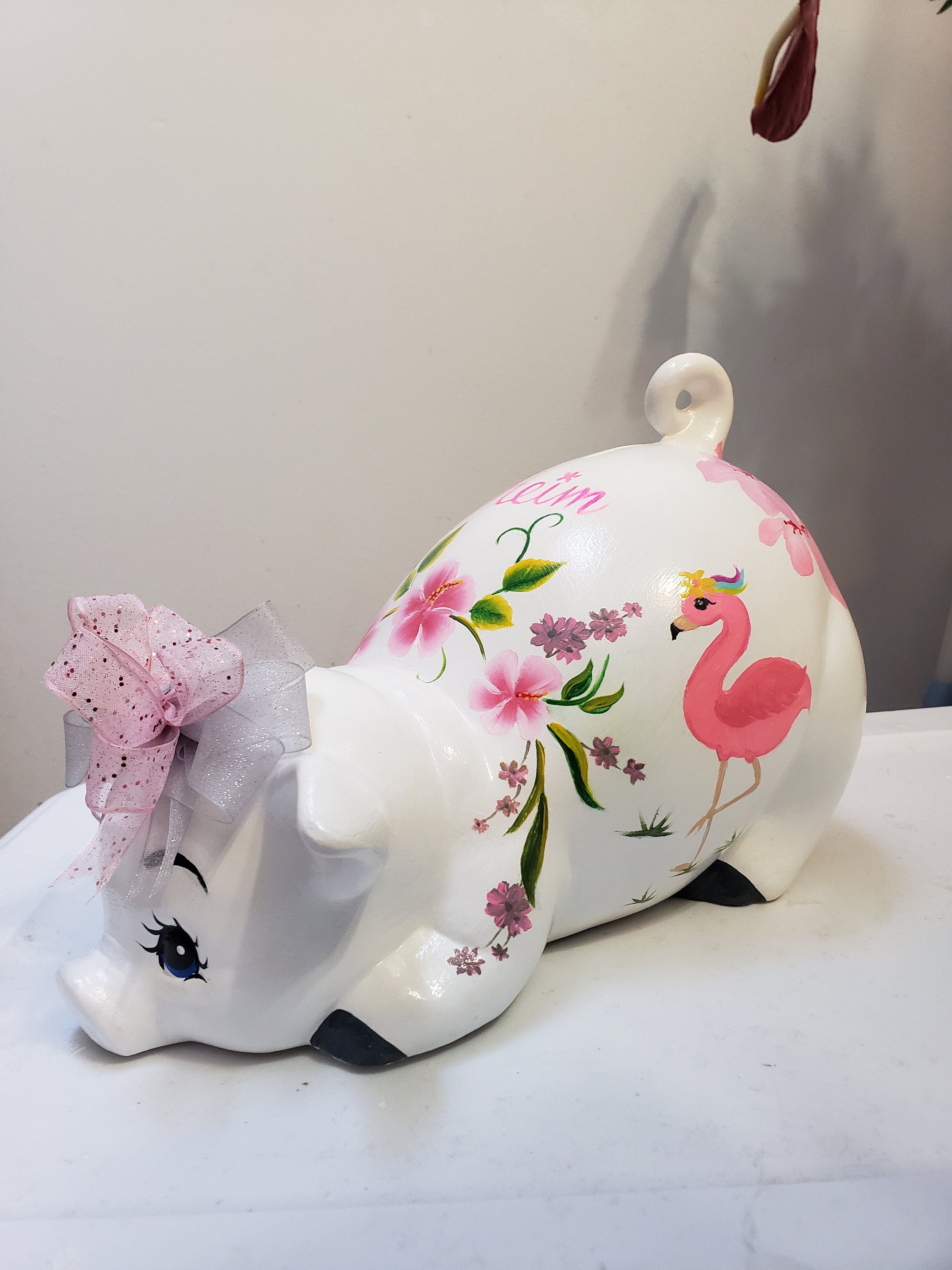 Piggy bank/personalized piggy bank/large piggy bank/girls piggy bank/baby bank/baby's gift/baby shower gift