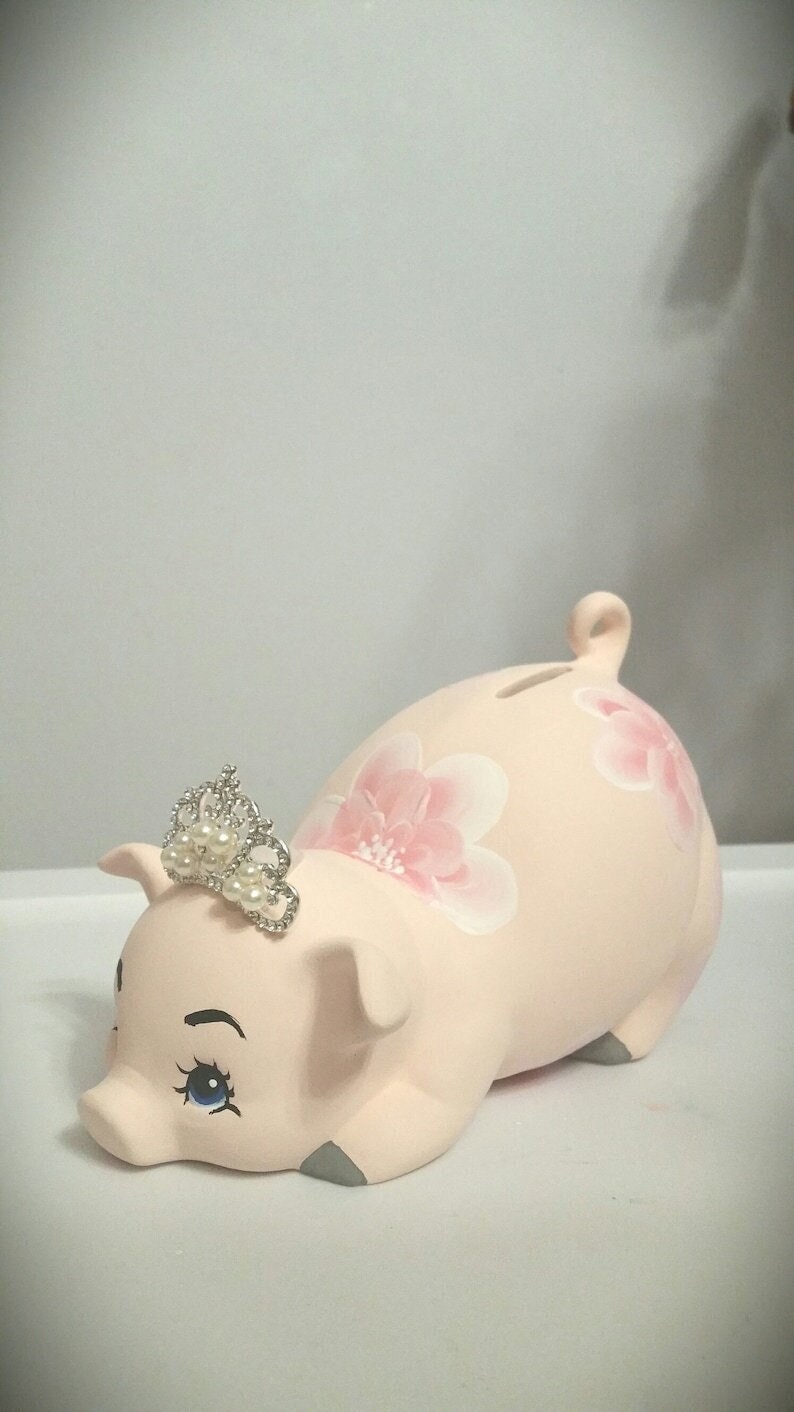 Piggy bank/large piggy bank/girls piggy bank/ceramics piggy bank/baby gift/baby shower gift