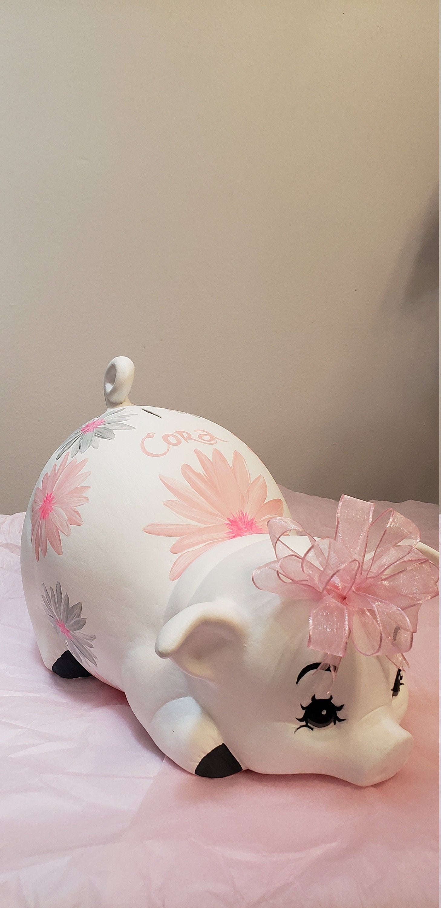 Piggy bank/personalized piggy bank/custom piggy bank/girls piggy bank/ceramic piggy bank/baby gift/baby shower gift/birthday gift