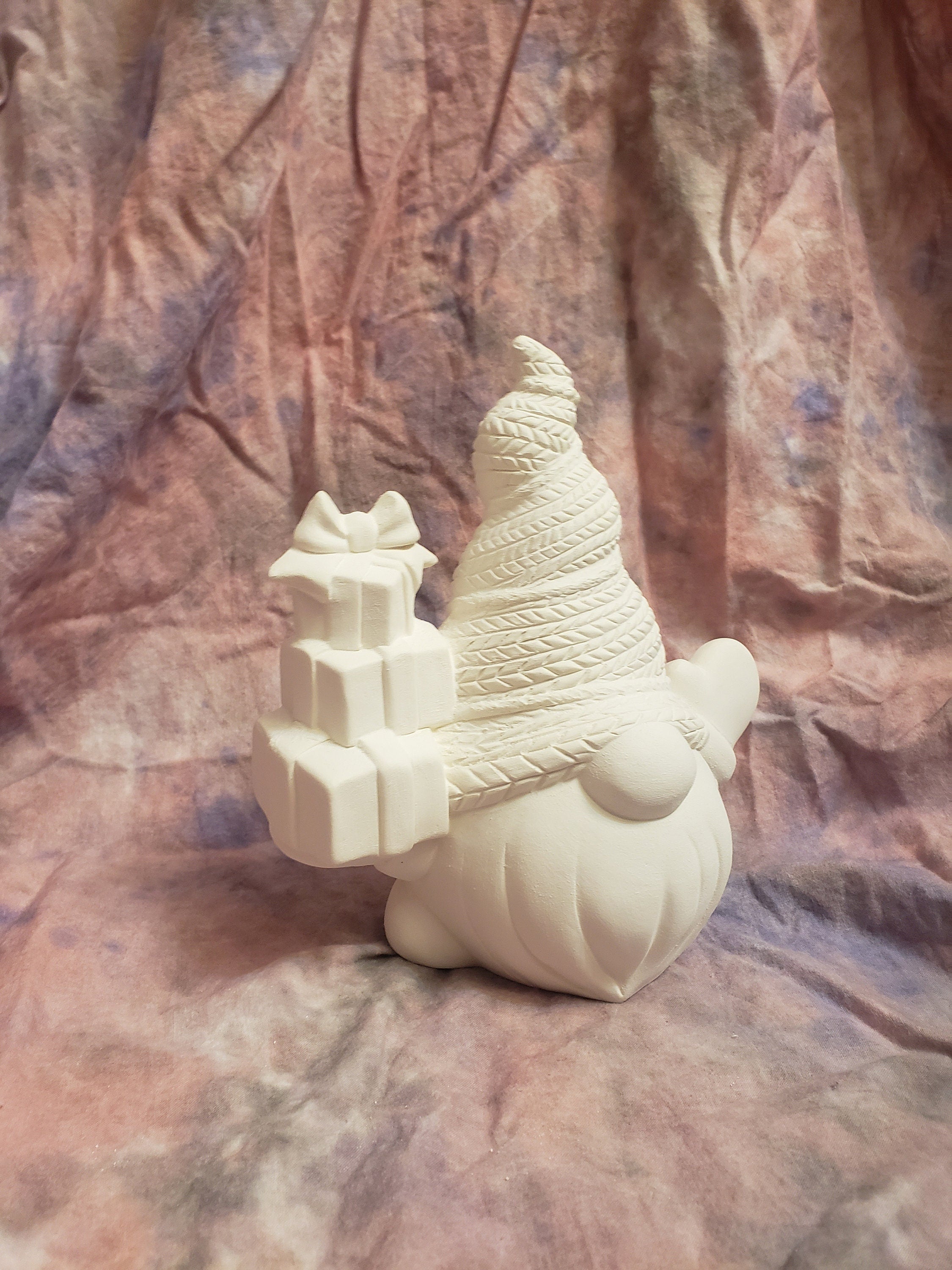 Christmas Gnome Holding Gifts - paint your own