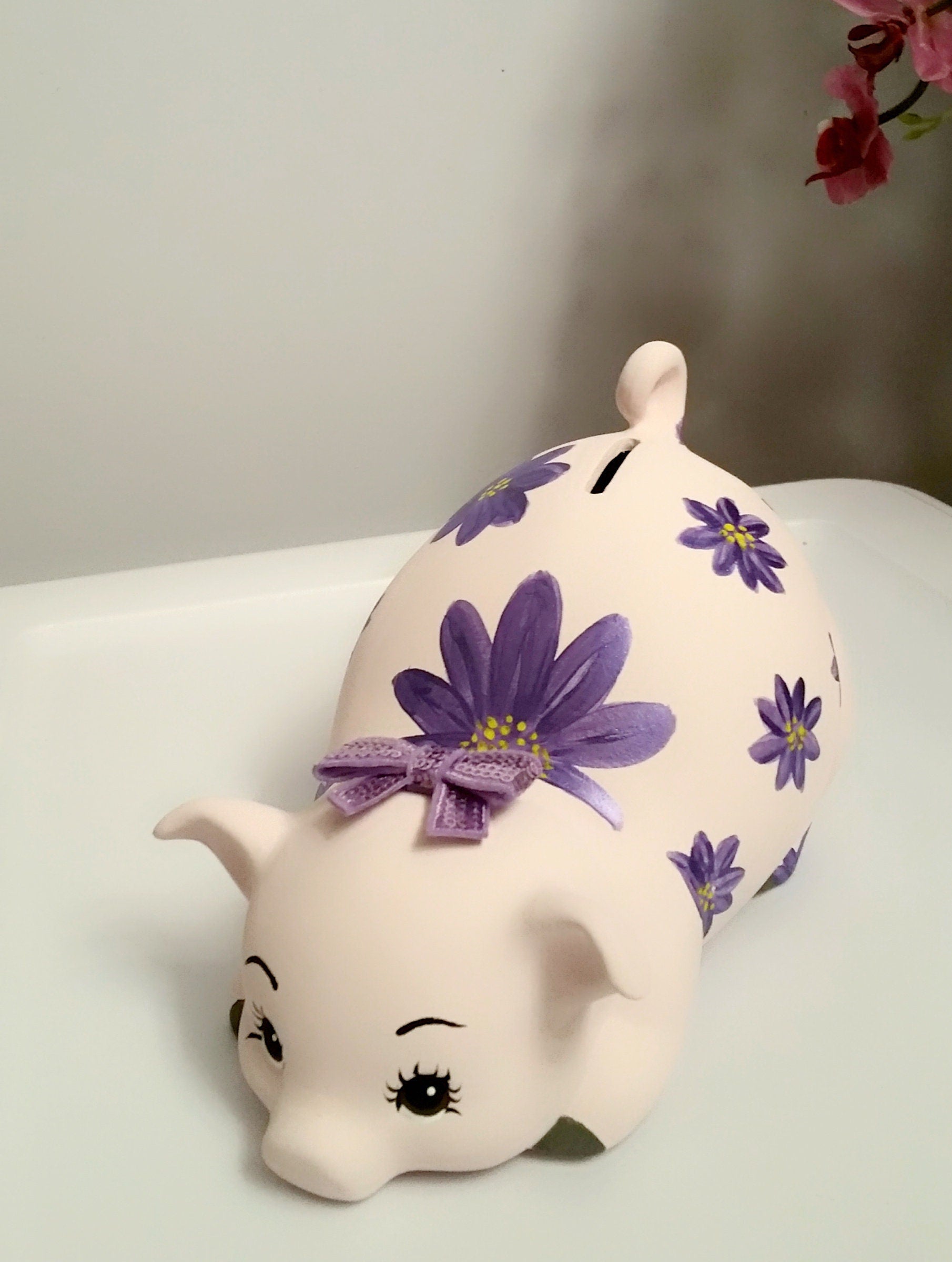 Personalized piggy bank/girls piggy bank/baby bank/ceramic piggy bank/Baby gift/Baby shower gift