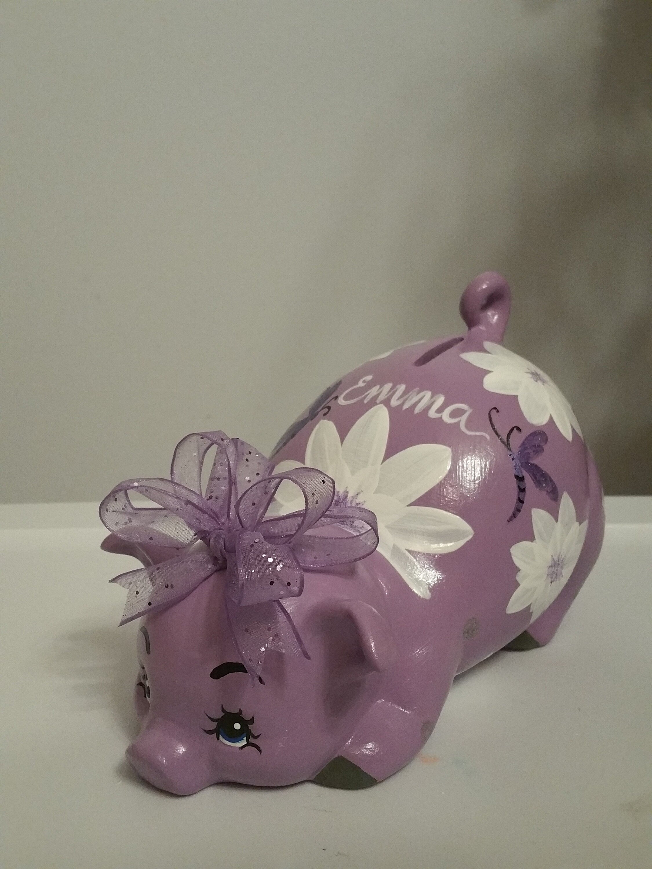 Piggy bank/personalized piggy bank/custom piggy bank/girls piggy bank/ceramic piggy bank/baby gift/baby shower gift/birthday gift