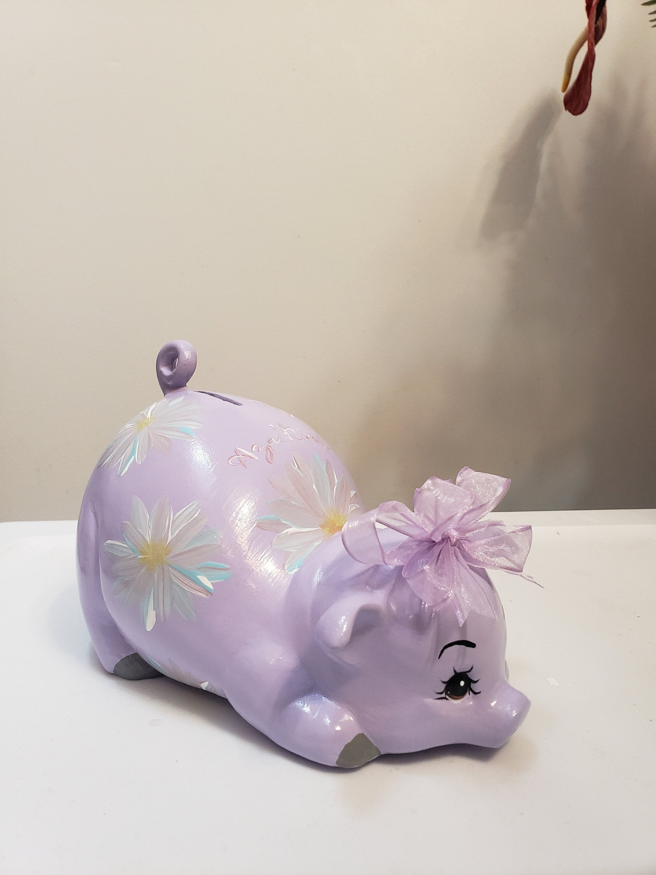 Piggy bank/personalized piggy bank/custom piggy bank/girls piggy bank/ceramic piggy bank/baby gift/baby shower gift/birthday gift