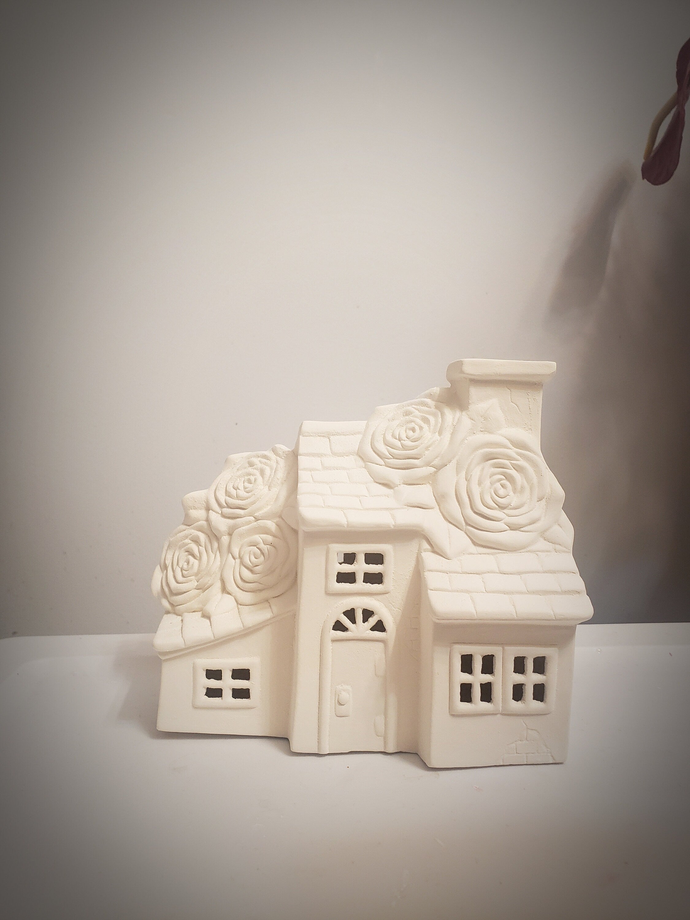 Rose fairy cottage -paint your own bisque