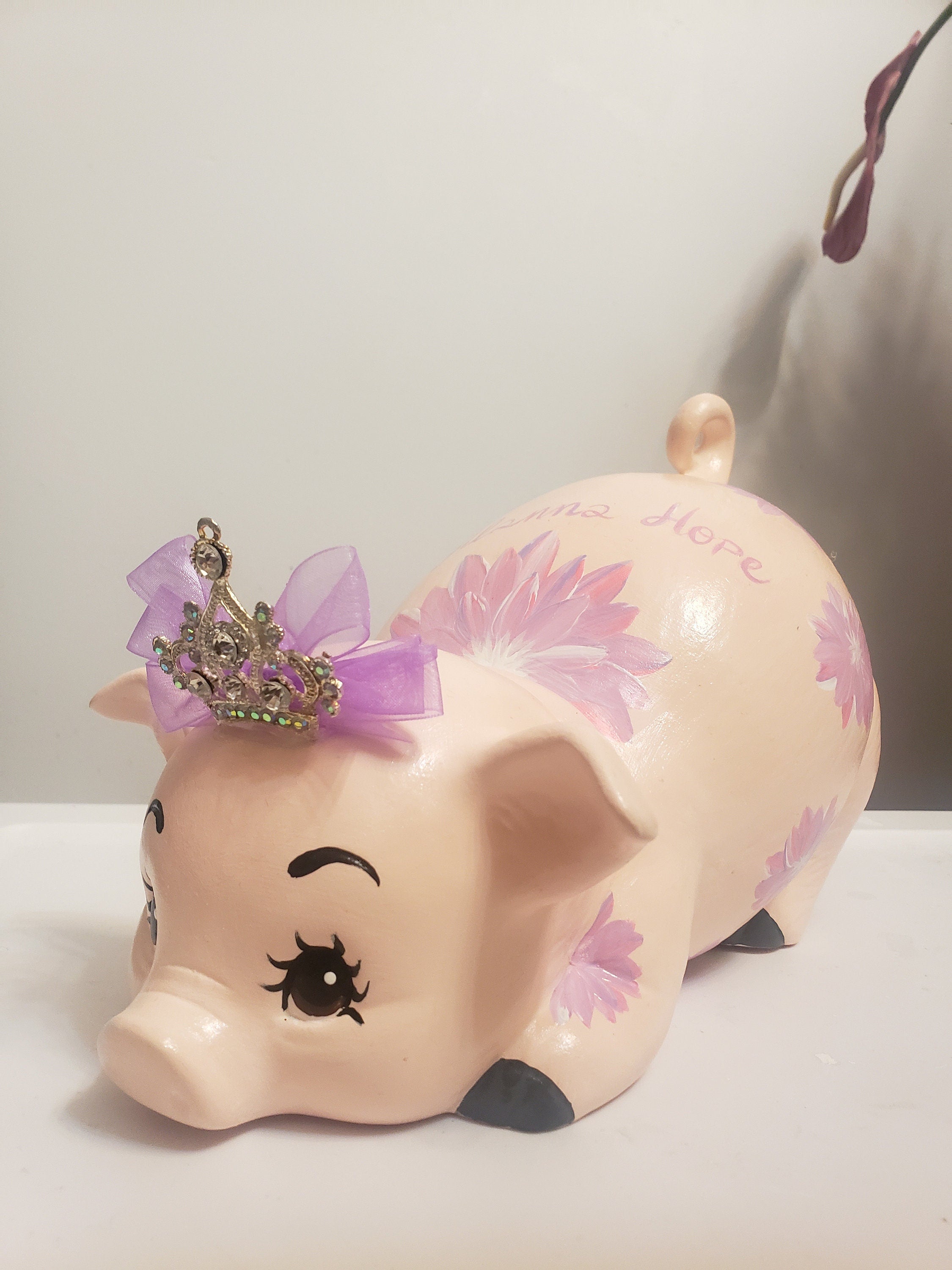 Piggy bank/personalized piggy bank/large piggy bank/girls piggy bank/baby bank/baby's gift/baby shower gift