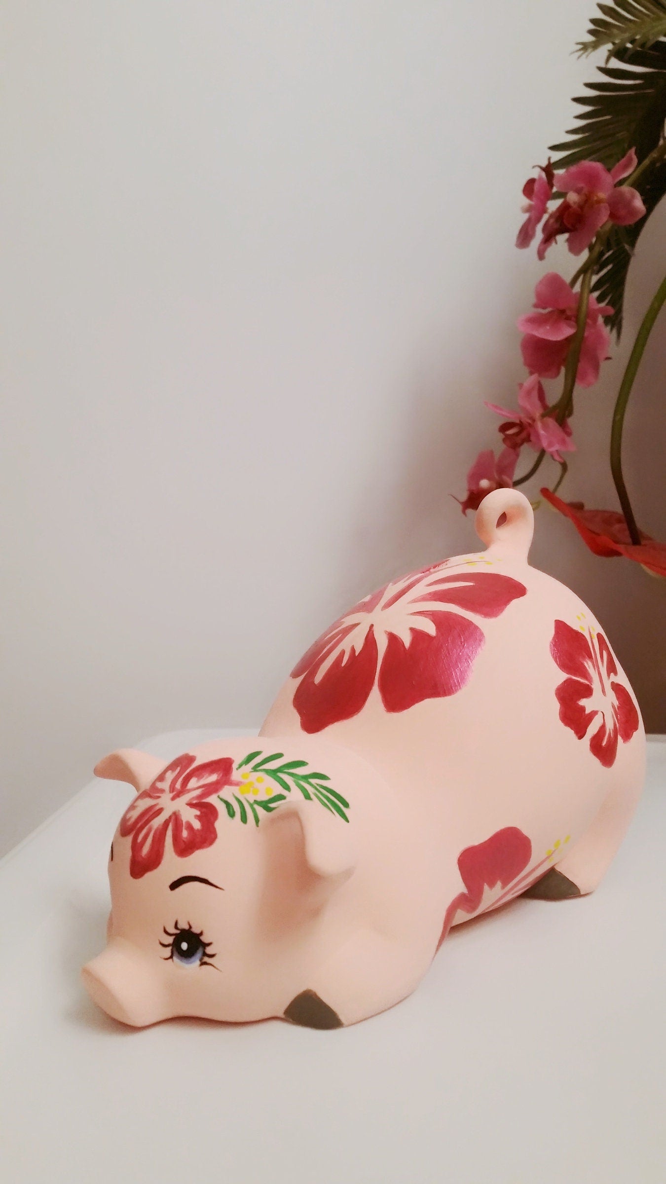 Personalized Piggy Bank/Girls Piggy Bank/Pink Piggy Bank/ceramics piggy bank/baby gift/ baby shower gift