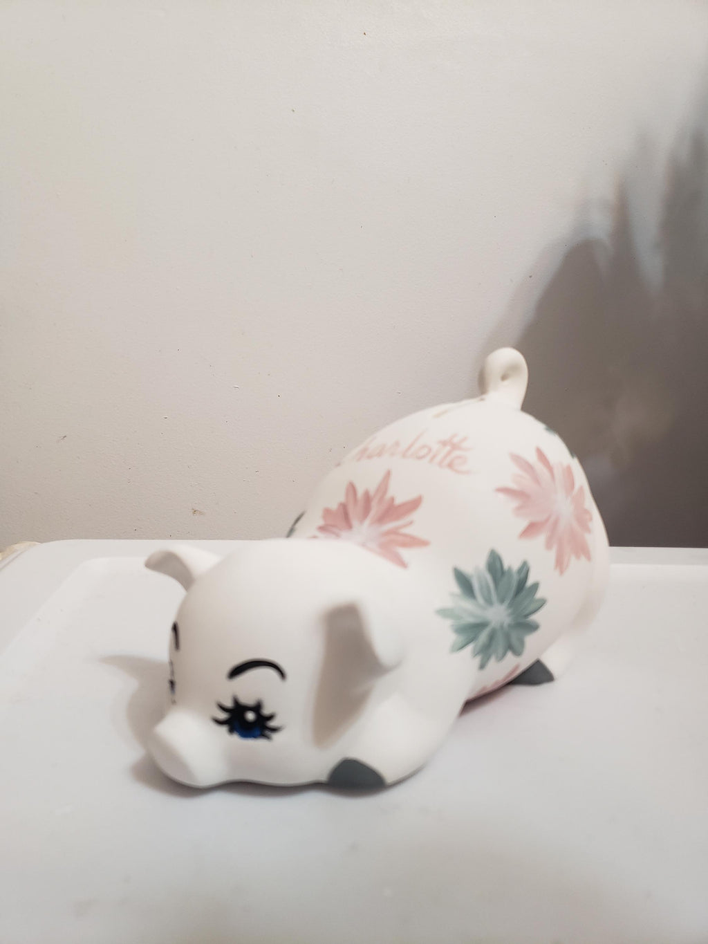 Piggy bank/personalized piggy bank/custom piggy bank/girls piggy bank/ceramic piggy bank/baby gift/baby shower gift/birthday gift