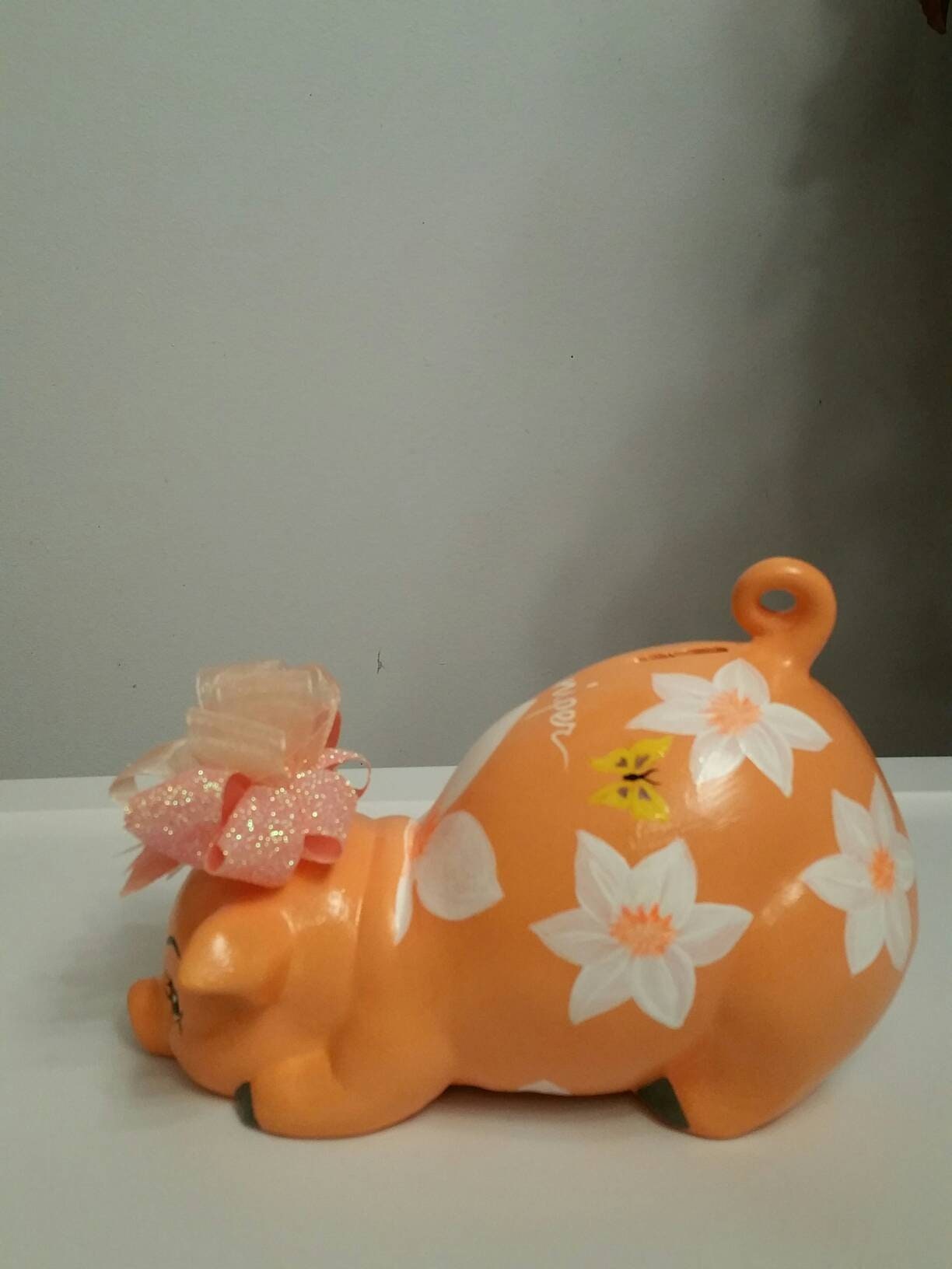 Piggy bank, girls piggy bank, personalized bank, baby gift, baby shower gift