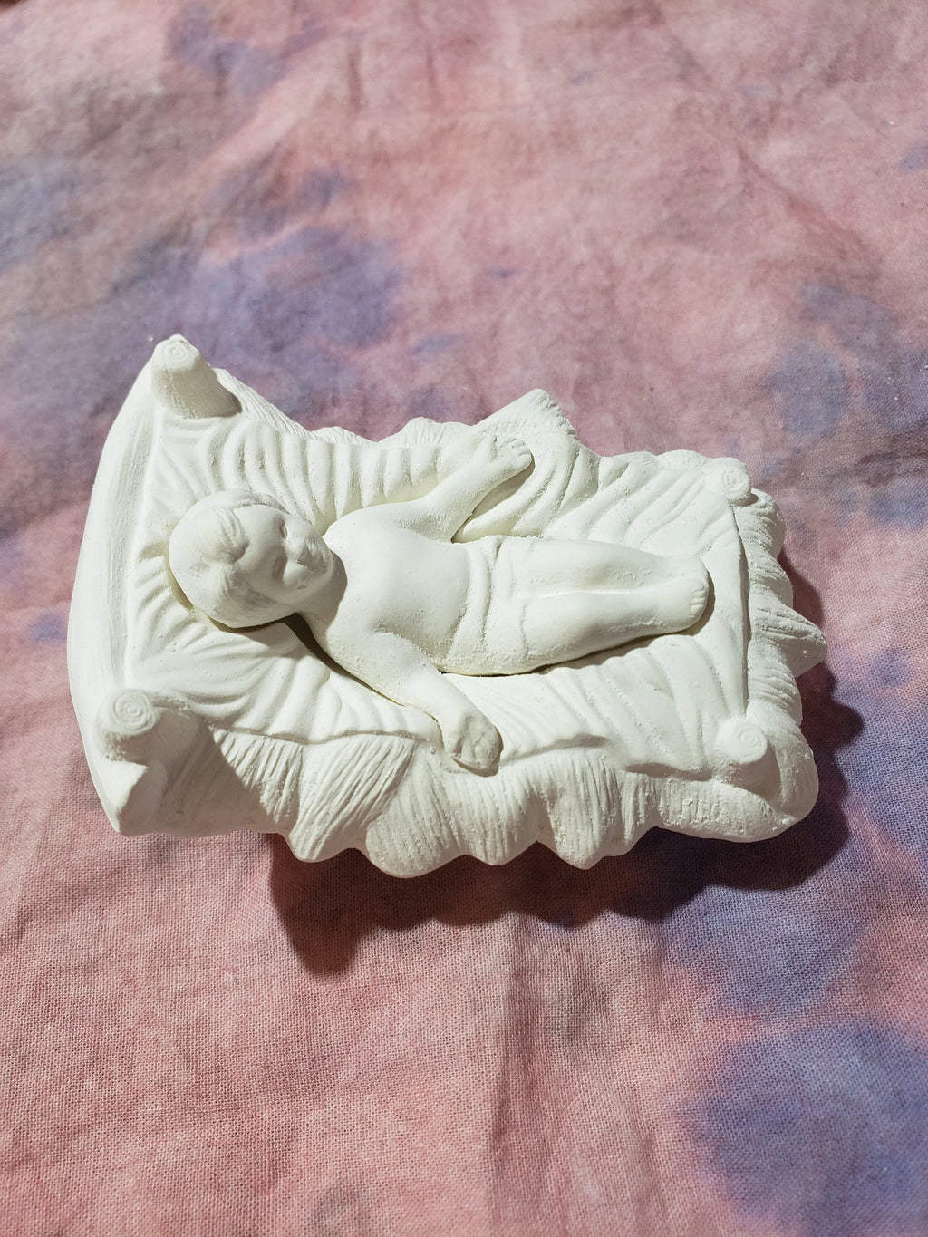 Large 18 Pieces Ceramic Nativity Set - Bisque