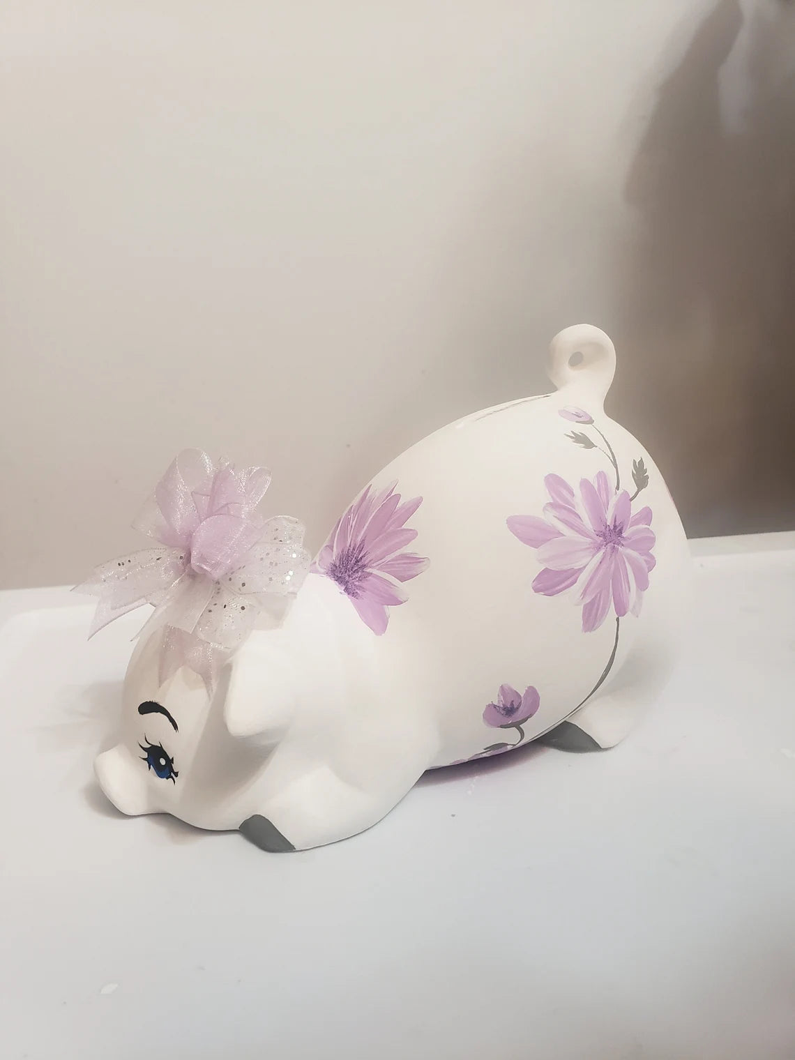 Large Piggy Bank - Painted